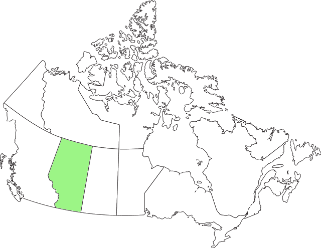 Map of Alberta